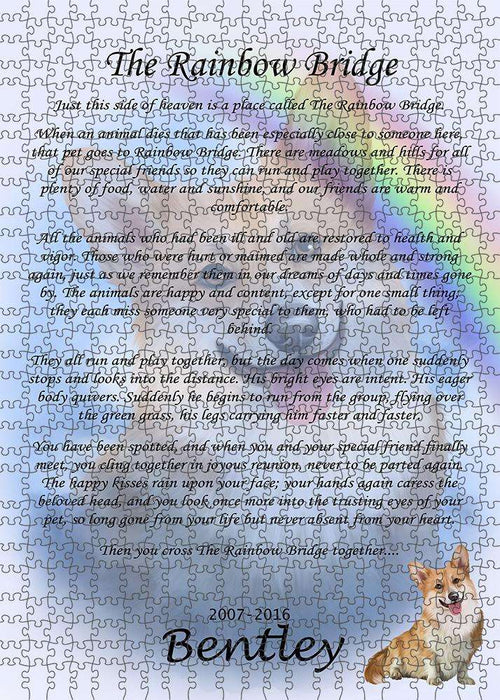 Rainbow Bridge Corgi Dog Puzzle with Photo Tin PUZL62256