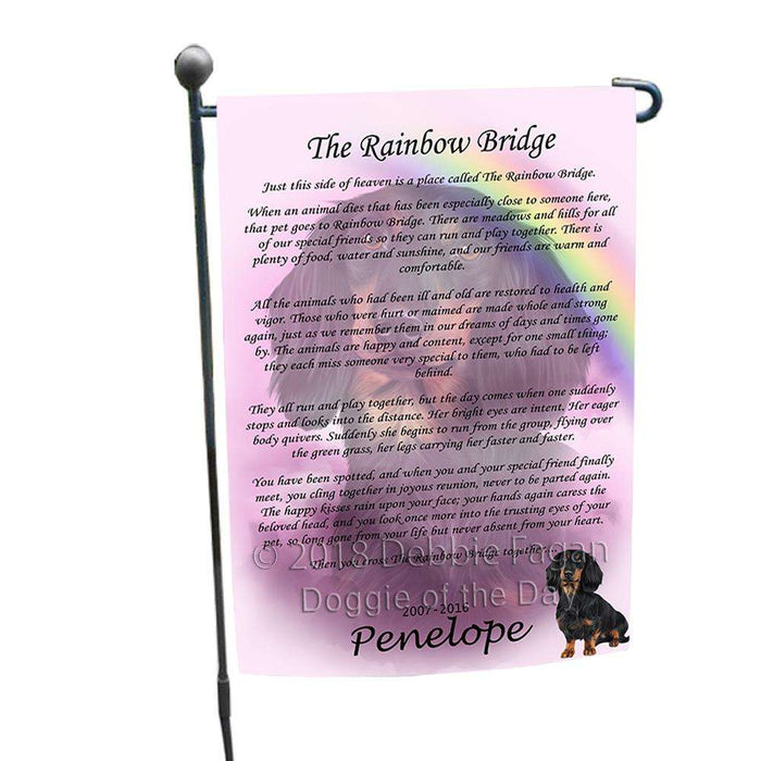 Rainbow Bridge Dachshund Dog Garden Flag GFLG52721