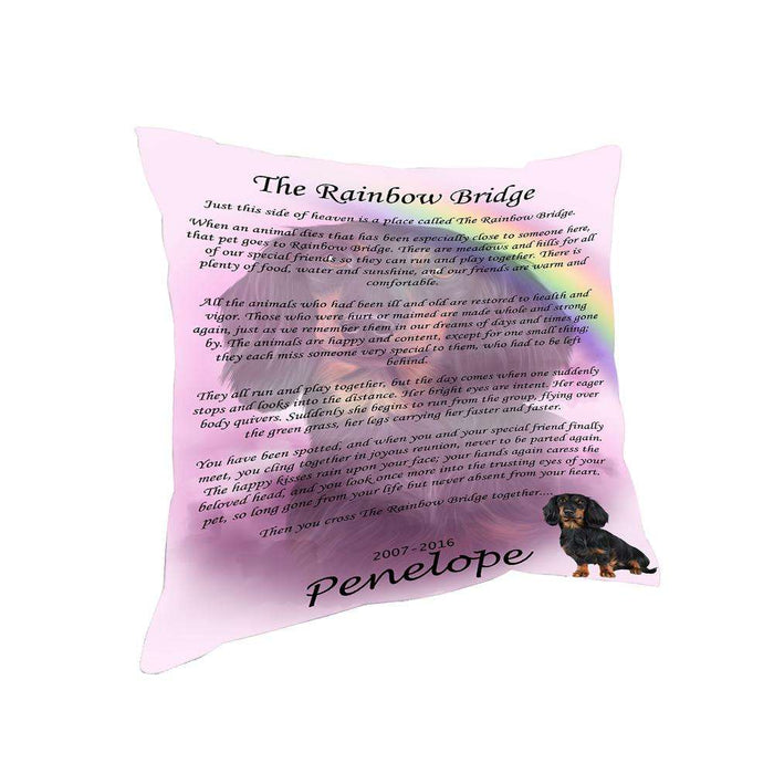 Rainbow Bridge Dachshund Dog Pillow PIL67260