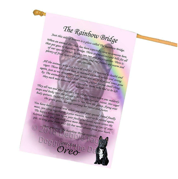 Rainbow Bridge French Bulldog House Flag FLG52862