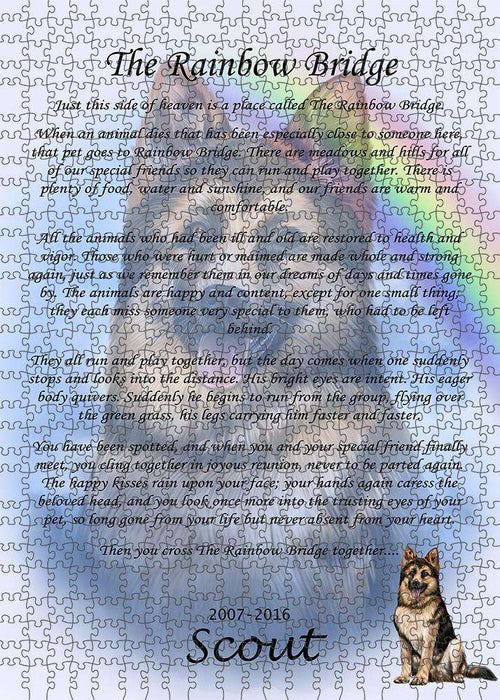Rainbow Bridge German Shepherd Dog Puzzle with Photo Tin PUZL62280