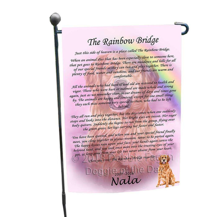 Rainbow Bridge Golden Retriever Dog Garden Flag GFLG52729