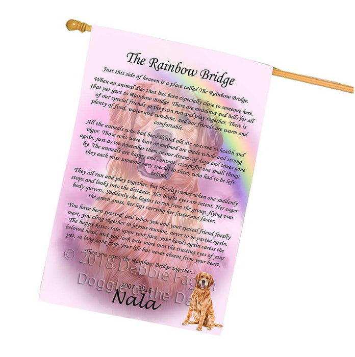 Rainbow Bridge Golden Retriever Dog House Flag FLG52865