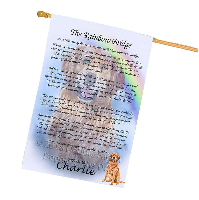 Rainbow Bridge Golden Retriever Dog House Flag FLG52866