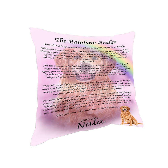 Rainbow Bridge Golden Retriever Dog Pillow PIL67292