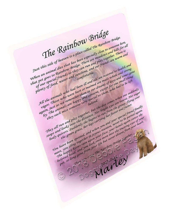 Rainbow Bridge Goldendoodle Dog Cutting Board C62451