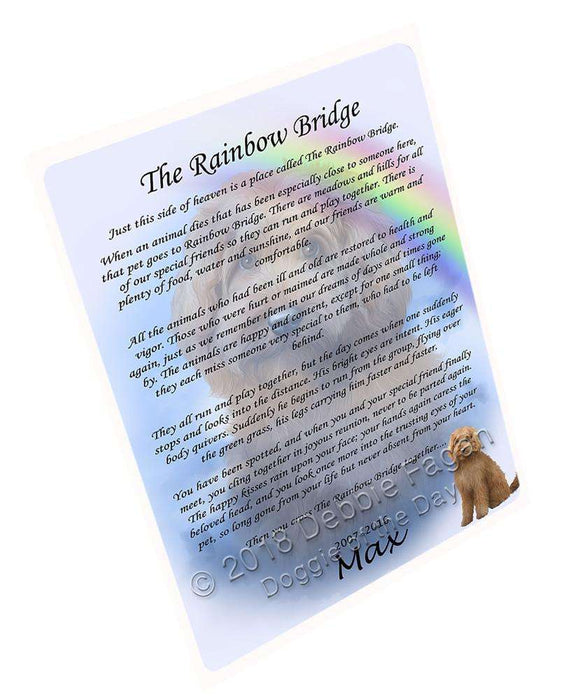 Rainbow Bridge Goldendoodle Dog Cutting Board C62454