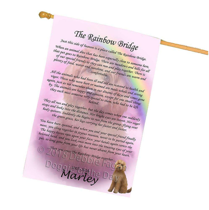 Rainbow Bridge Goldendoodle Dog House Flag FLG52867
