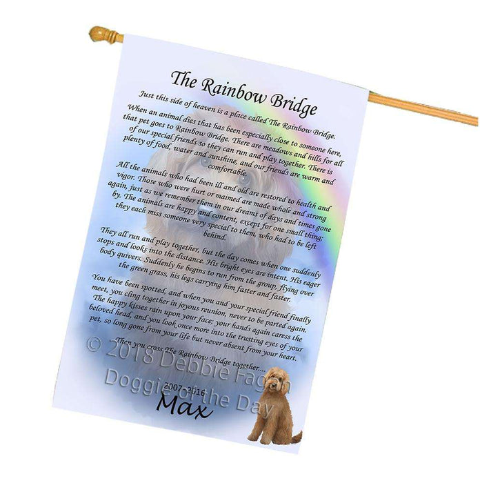 Rainbow Bridge Goldendoodle Dog House Flag FLG52868