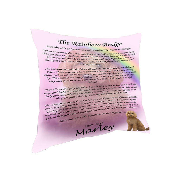 Rainbow Bridge Goldendoodle Dog Pillow PIL67300