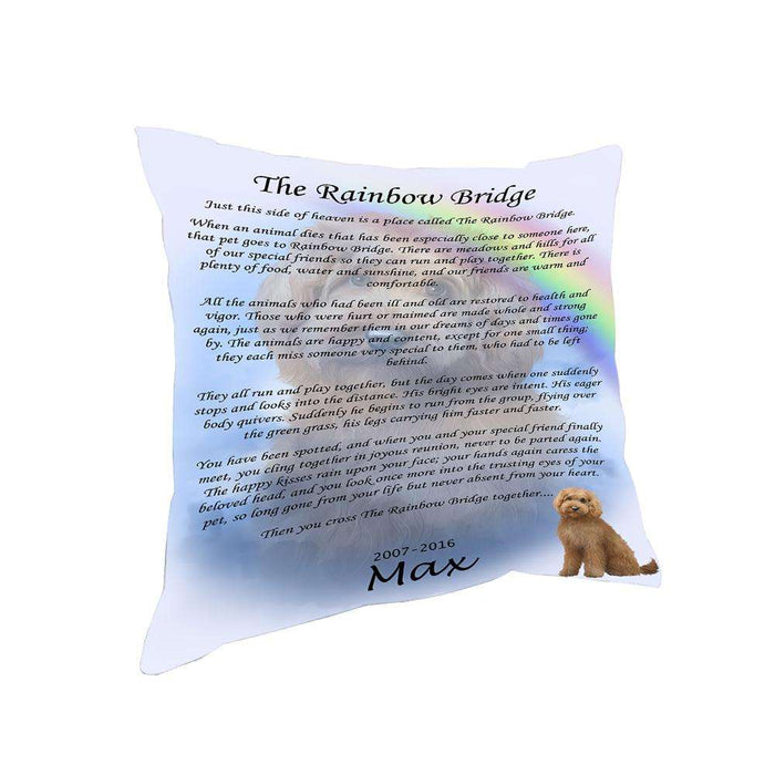 Rainbow Bridge Goldendoodle Dog Pillow PIL67304