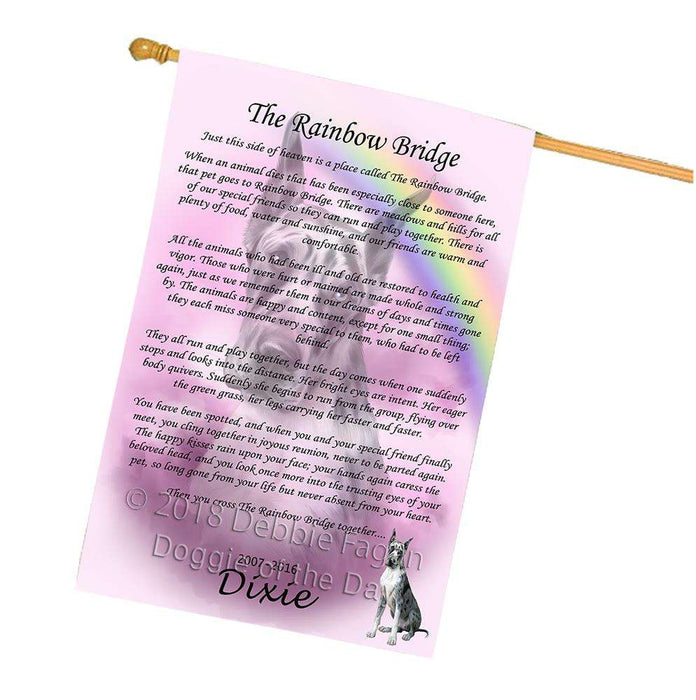 Rainbow Bridge Great Dane Dog House Flag FLG52869