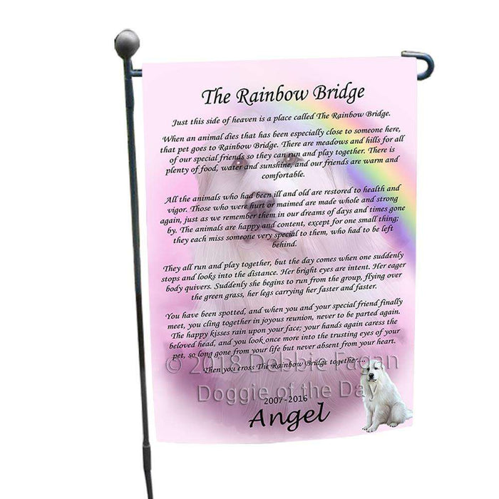 Rainbow Bridge Great Pyrenee Dog Garden Flag GFLG52734