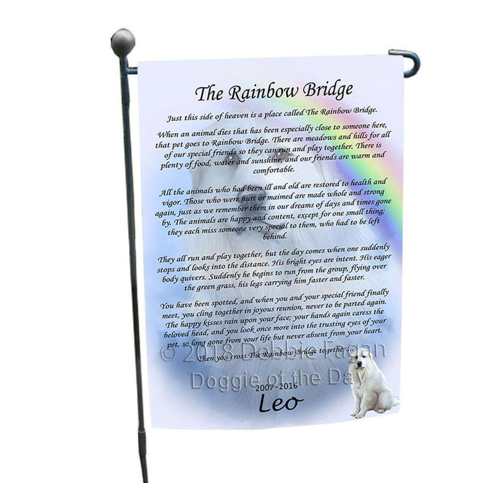 Rainbow Bridge Great Pyrenee Dog Garden Flag GFLG52735