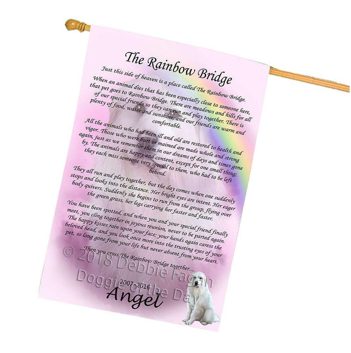 Rainbow Bridge Great Pyrenee Dog House Flag FLG52870