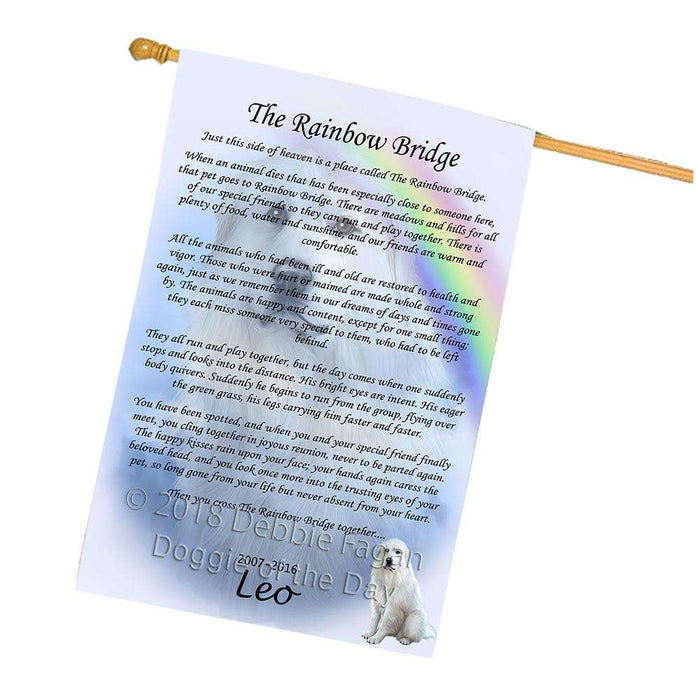 Rainbow Bridge Great Pyrenee Dog House Flag FLG52871