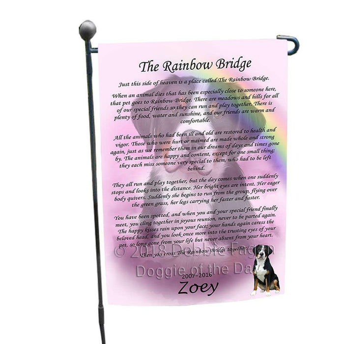 Rainbow Bridge Greater Swiss Mountain Dog Garden Flag GFLG52737