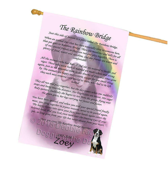 Rainbow Bridge Greater Swiss Mountain Dog House Flag FLG52873