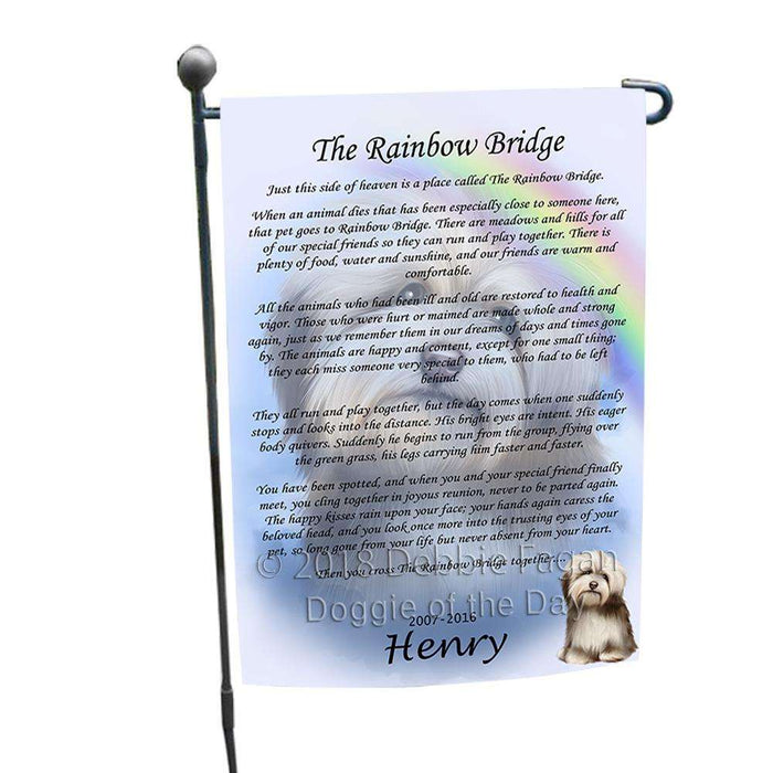 Rainbow Bridge Havanese Dog Garden Flag GFLG52738