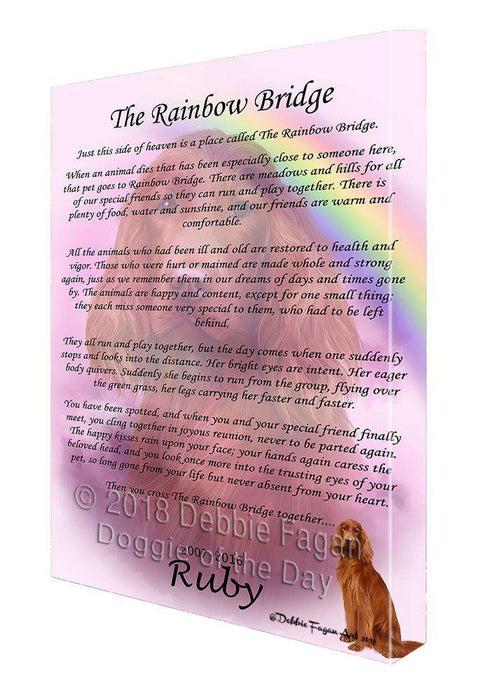 Rainbow Bridge Irish Setter Dog Canvas Print Wall Art Décor CVS91952