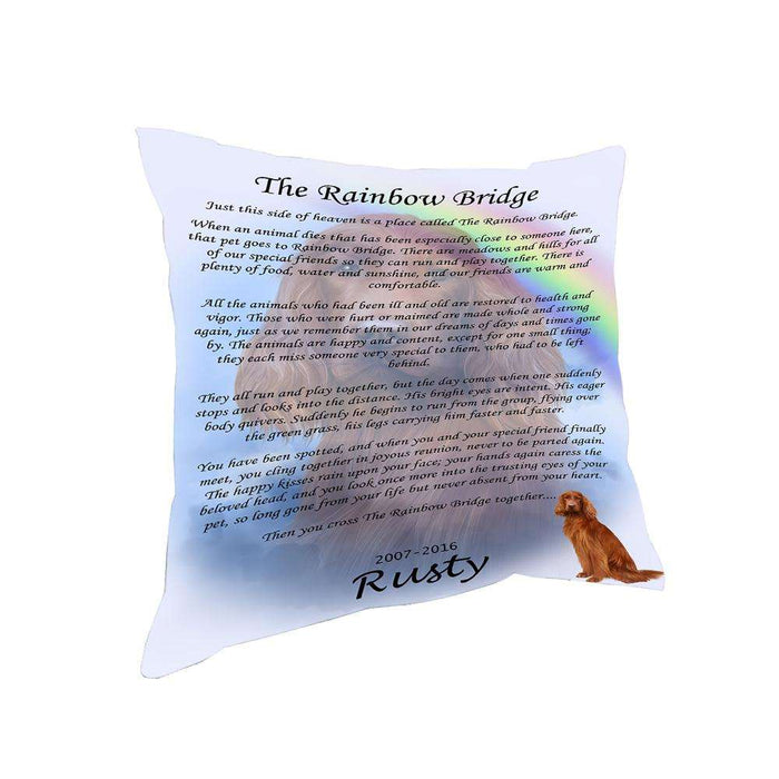 Rainbow Bridge Irish Setter Dog Pillow PIL67332