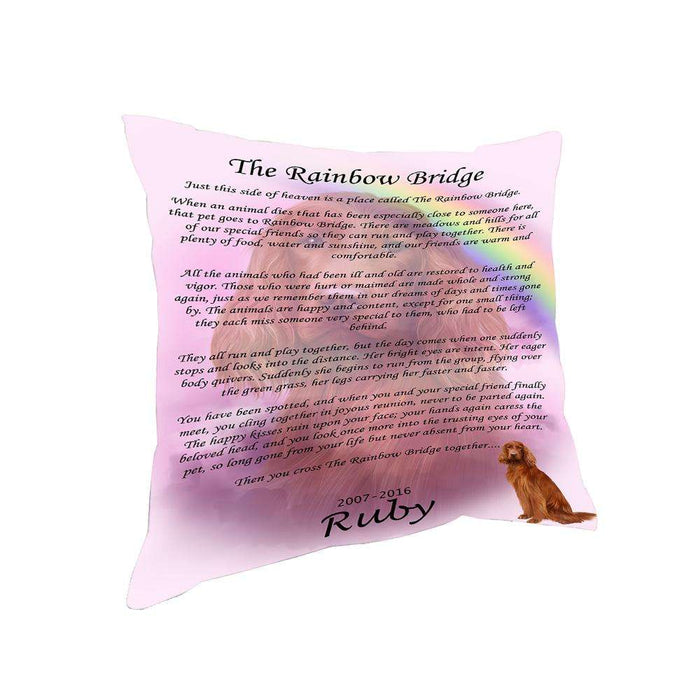Rainbow Bridge Irish Setter Dog Pillow PIL67336