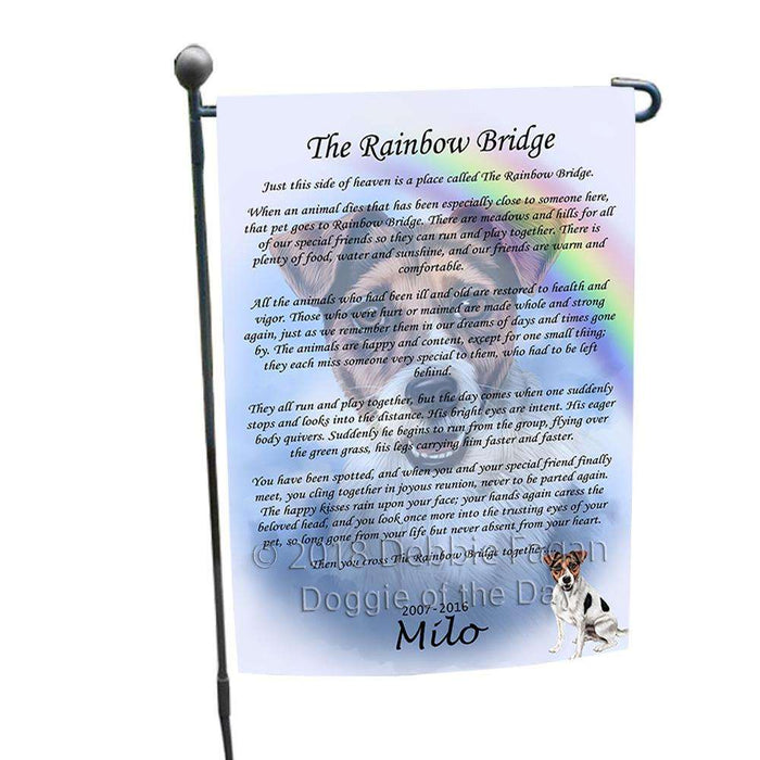 Rainbow Bridge Jack Russell Terrier Dog Garden Flag GFLG52741