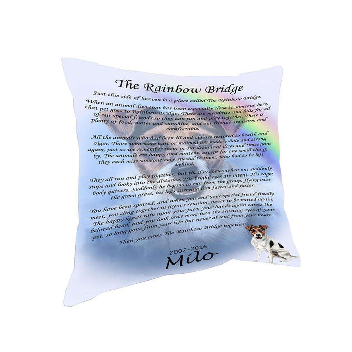 Rainbow Bridge Jack Russell Terrier Dog Pillow PIL67340