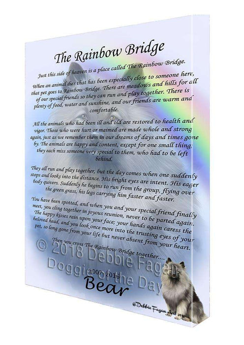 Rainbow Bridge Keeshond Dog Canvas Print Wall Art Décor CVS91970