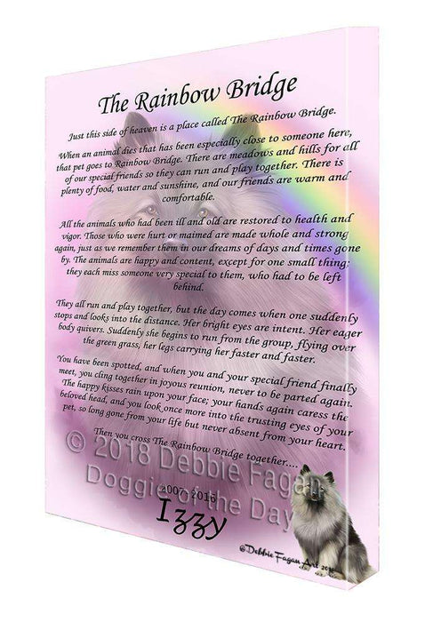 Rainbow Bridge Keeshond Dog Canvas Print Wall Art Décor CVS91979