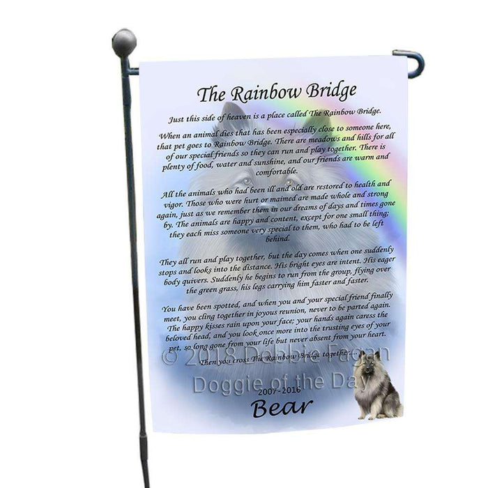 Rainbow Bridge Keeshond Dog Garden Flag GFLG52742