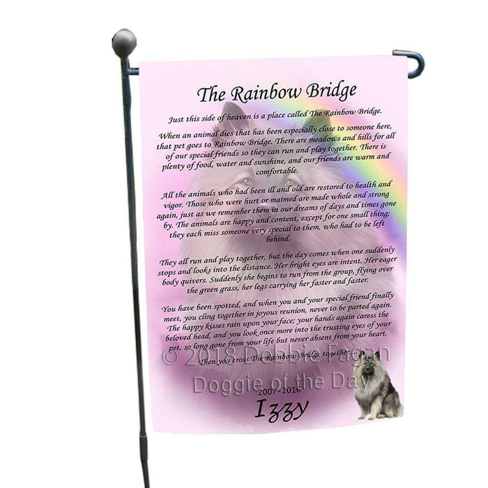 Rainbow Bridge Keeshond Dog Garden Flag GFLG52743