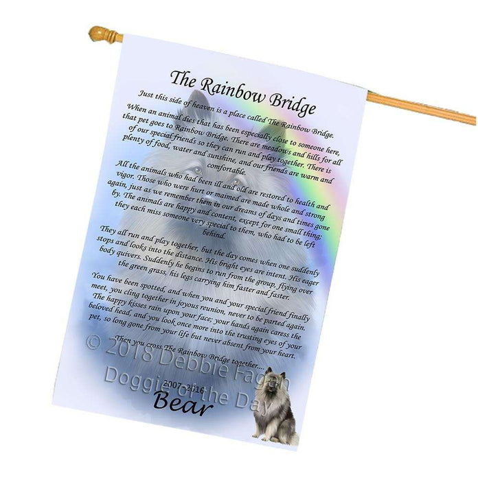 Rainbow Bridge Keeshond Dog House Flag FLG52878