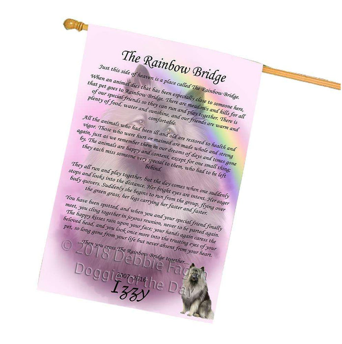 Rainbow Bridge Keeshond Dog House Flag FLG52879