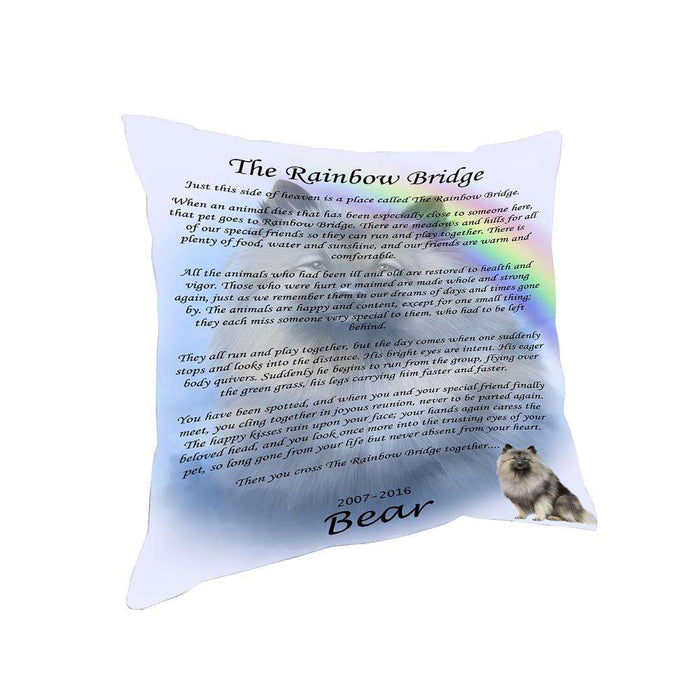 Rainbow Bridge Keeshond Dog Pillow PIL67344
