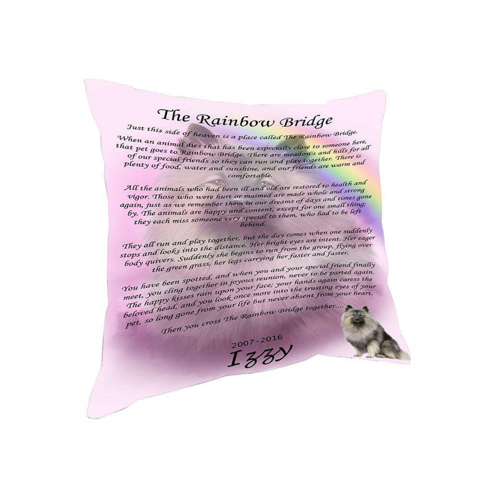 Rainbow Bridge Keeshond Dog Pillow PIL67348