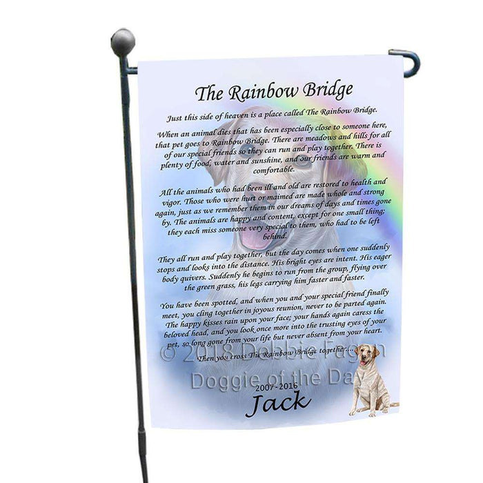 Rainbow Bridge Labrador Retriever Dog Garden Flag GFLG52744