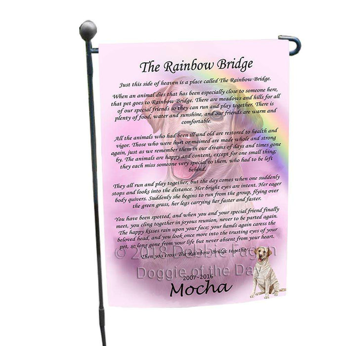 Rainbow Bridge Labrador Retriever Dog Garden Flag GFLG52745