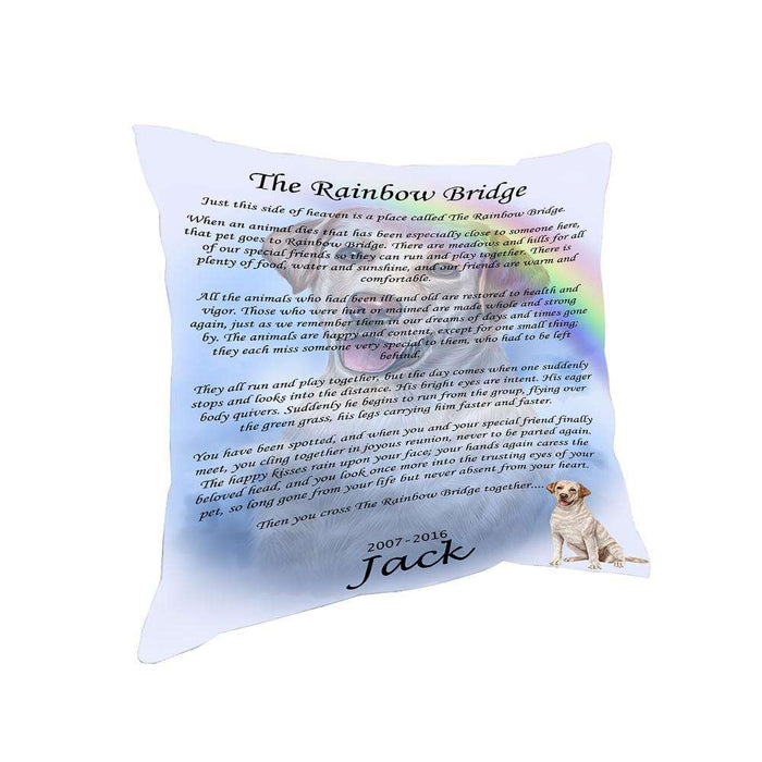 Rainbow Bridge Labrador Retriever Dog Pillow PIL67352