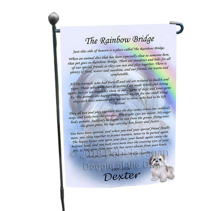 Rainbow Bridge Lhasa Apso Dog Garden Flag GFLG52746