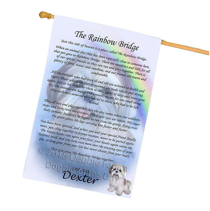 Rainbow Bridge Lhasa Apso Dog House Flag FLG52882