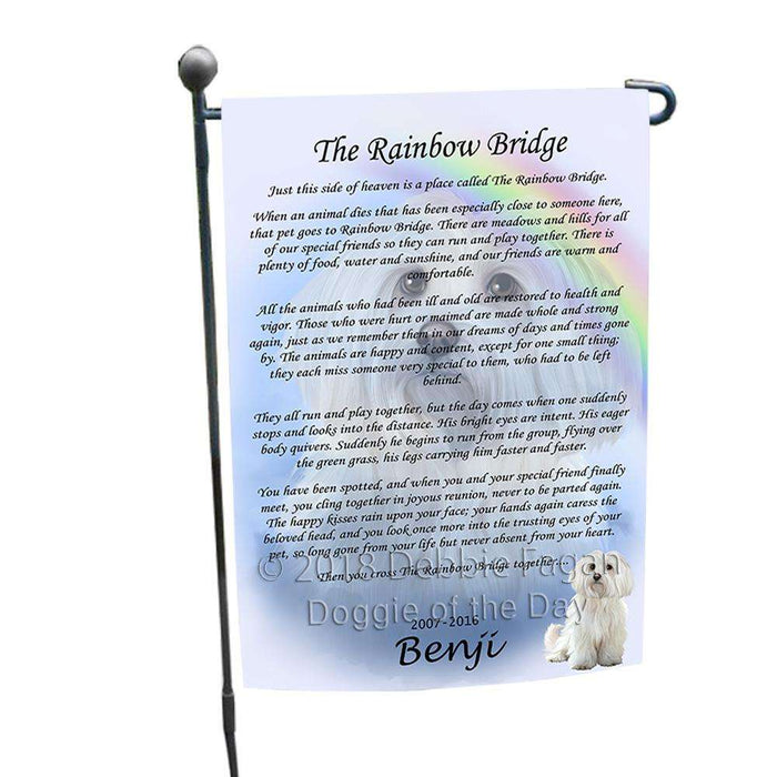 Rainbow Bridge Maltese Dog Garden Flag GFLG52747