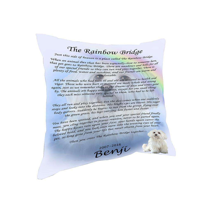 Rainbow Bridge Maltese Dog Pillow PIL67364