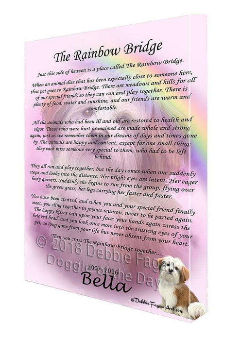 Rainbow Bridge Malti Tzu Dog Canvas Print Wall Art Décor CVS92024