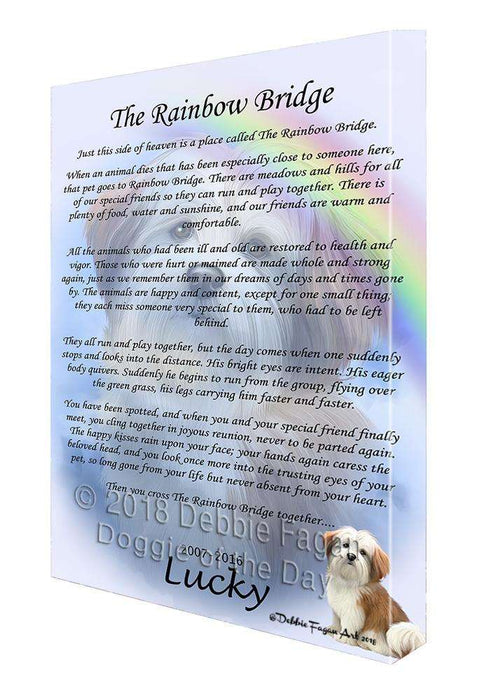 Rainbow Bridge Malti Tzu Dog Canvas Print Wall Art Décor CVS92033