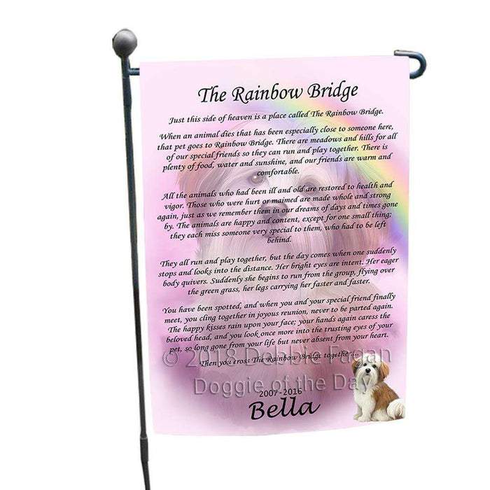 Rainbow Bridge Malti Tzu Dog Garden Flag GFLG52748