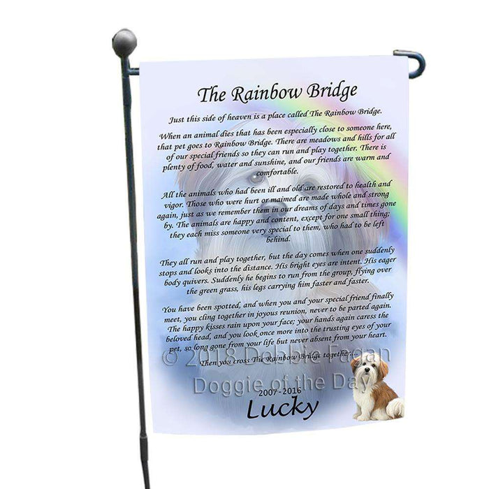 Rainbow Bridge Malti Tzu Dog Garden Flag GFLG52749