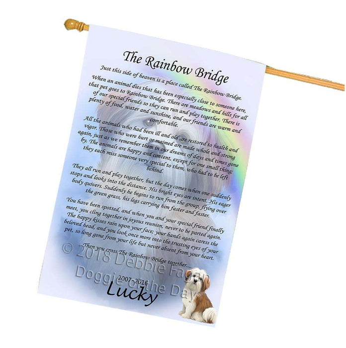 Rainbow Bridge Malti Tzu Dog House Flag FLG52885