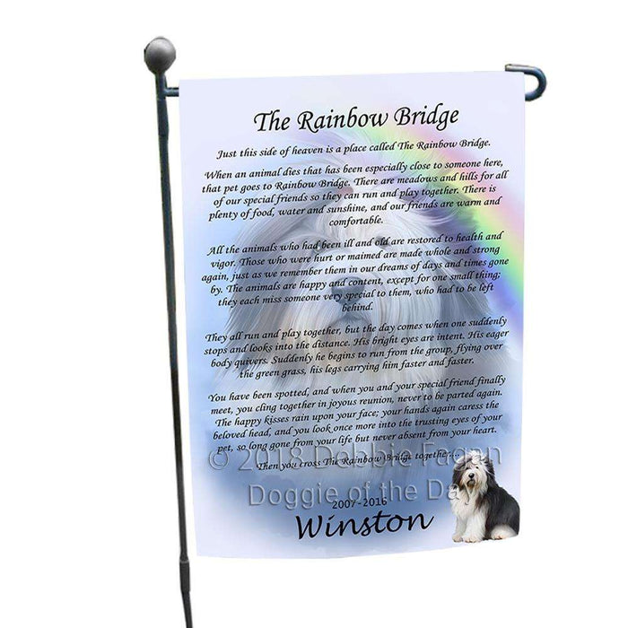 Rainbow Bridge Old English Sheepdog Garden Flag GFLG52750