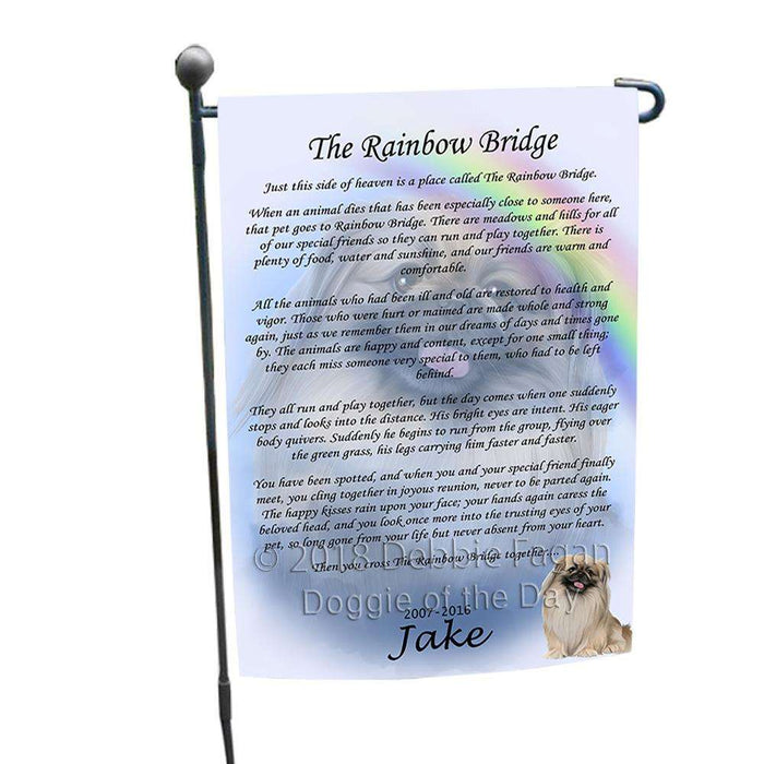 Rainbow Bridge Pekingese Dog Garden Flag GFLG52751